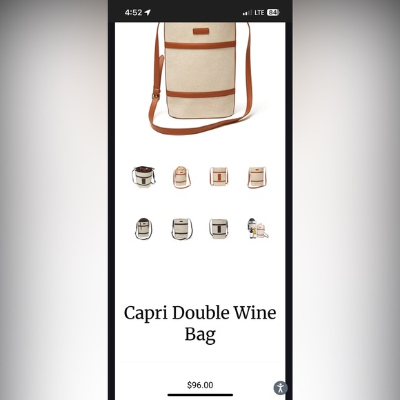 Brouk And Co Capri Double Wine Bag Brown Cream Tan New with Tag - Picture 6 of 6